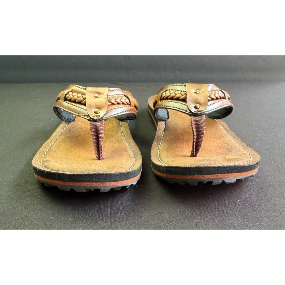 Clarks Womens Thong 7 Fenner Nerice 26125111 Honey Slip-on Flip Flop Sandal NEW - Picture 3 of 10